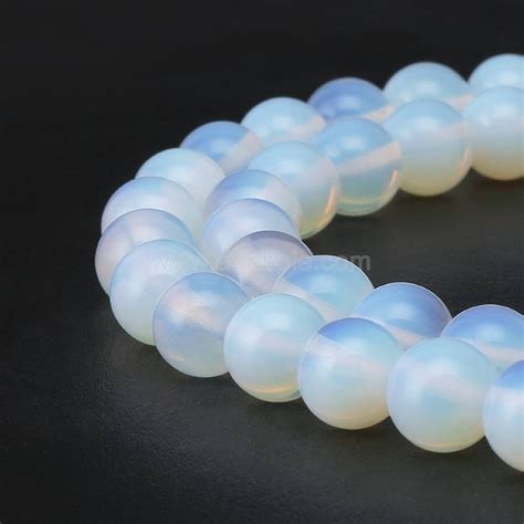 Aaa Synthetic White Opal Gemstone Beads 4mm 6mm 8mm 10mm Round Etsy