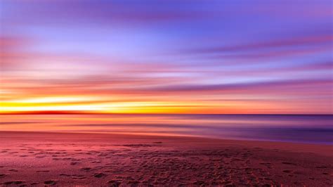 2048x1152 Footsteps At Beach Evening Sunset 2048x1152 Resolution Hd 4k