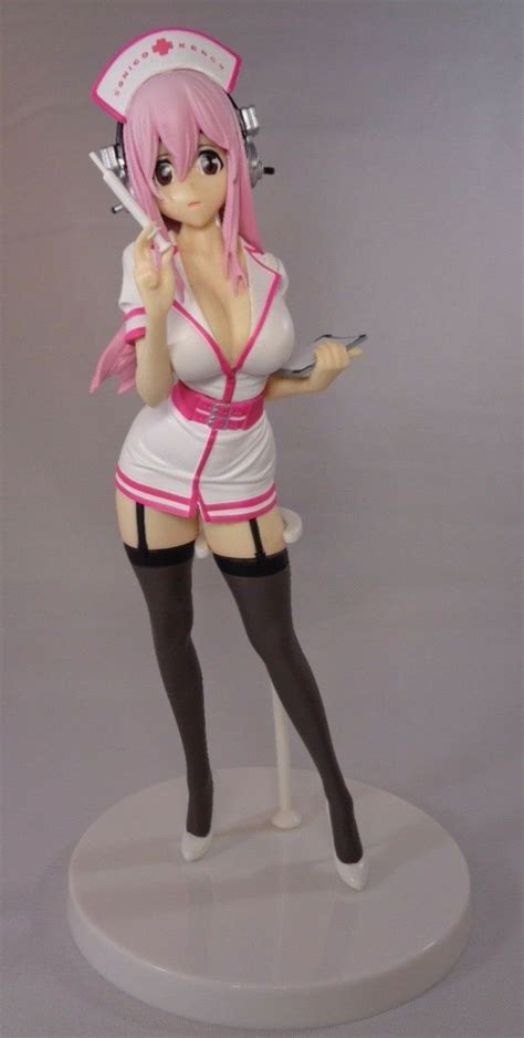 super sonico figure white and pink nurse ver special series anime 2011 nitro plus ebay
