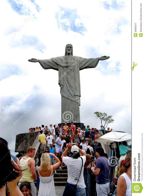 Famous Statue Of The Chris In Rio De Janeiro Editorial