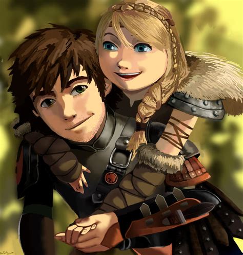 hiccup and astrid by celtilia on deviantart