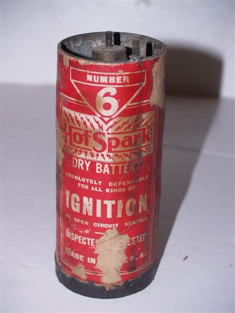 Vintage Dry Cell Battery Number 6 Hot Spark Dry Cell Spark Vintage