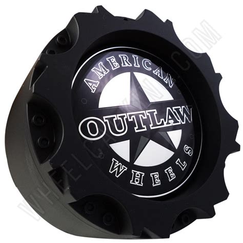 American Outlaw Wheels Flat Black Custom Wheel Center Caps Bc 895 4