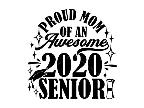 Proud Mom Of A 2020 Senior Svg Png Studio 3 Senior Commercial Etsy
