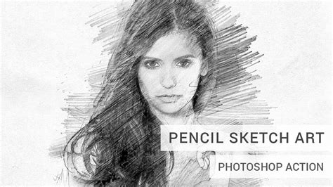 Pencil Sketch Art Photoshop Action Tutorial Youtube