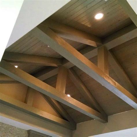 Faux Wood Beam Ideas For Vaulted Ceilings Vaulted Ceiling Bedroom