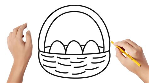 How To Draw An Easter Basket Easy Drawings