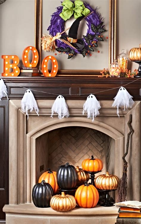 70 Great Halloween Mantel Decorating Ideas Digsdigs
