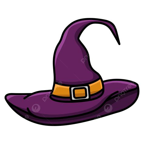 Witch Purple Hat Halloween With Transparent Background Witch Purple