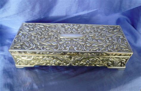 Antiques Atlas Silver Plated Jewellery Box