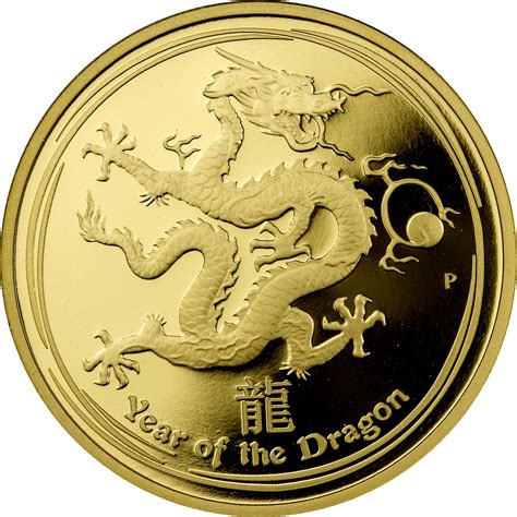 100 Dollars - Elizabeth II (4th Portrait - Year of the Dragon - Gold 