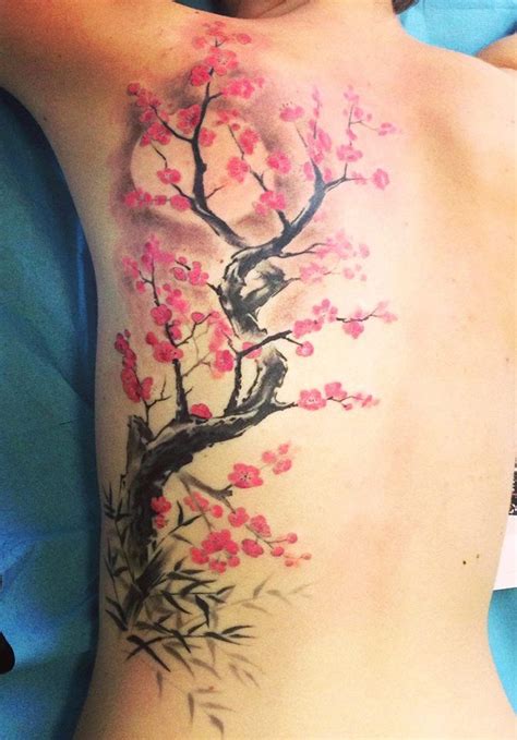 Sakura Blossom Flower Tattoo Inka Tattoo Lyon Cherry
