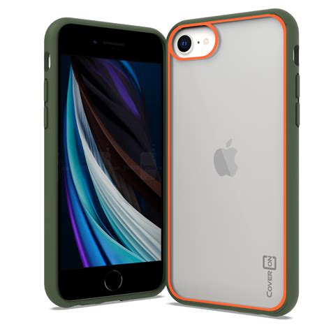 Green Orange Hybrid Shockproof Clear Phone Case For Apple Iphone Se