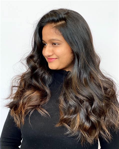 Brown Highlights In Black Hair Indian