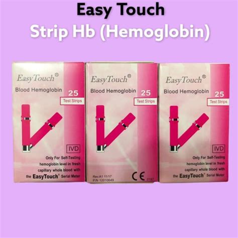 Easy Touch Strip Hemoglobin Isi 25 Tes Strip Stik ET HB Lazada Indonesia