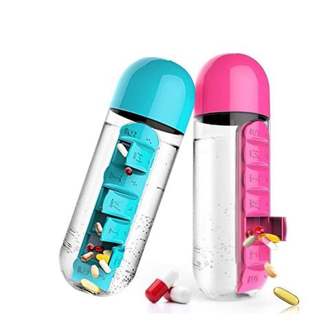 Of an automated pills dispenser. Pill Organizer Water Bottle | Leak proof bottle, Pill ...