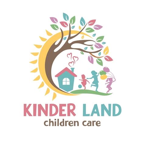 Preschool Logo Child Care Logo Cartoon Children Logo Etsy