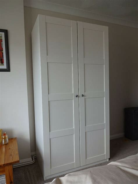 Ikea wardrobe, white, excellent condition condition: IKEA PAX double wardrobe white (1 shelf) x2 | in Dawlish ...