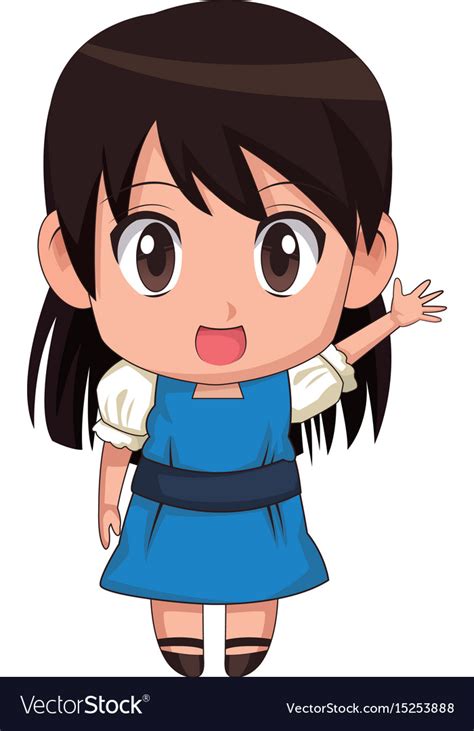 Cute Anime Chibi Little Girl Cartoon Stock Vector 658029363 Aria Art