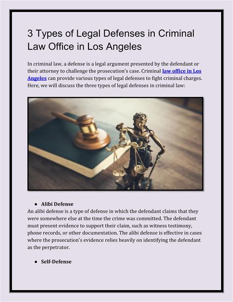 3 Types Of Legal Defenses In Criminal Law Office In Los Angeles By Matt