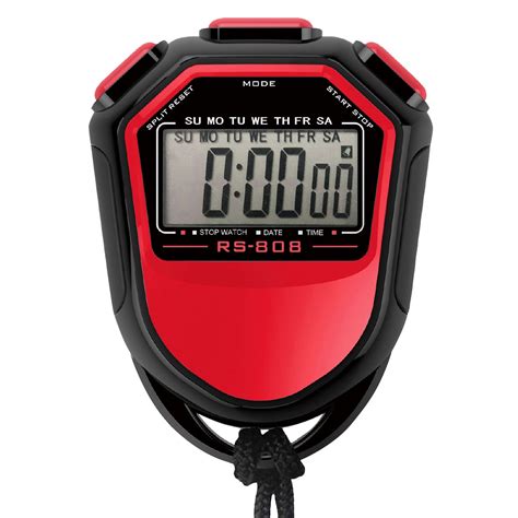 Stopwatch Digital Handheld Lcd Waterproof Sports Counter Chronograph