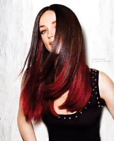 Permanent hair color lasts until the hair falls out or you cut off the colored portion. Brown hair red underneath ️ | Hair styles, Red hair ...