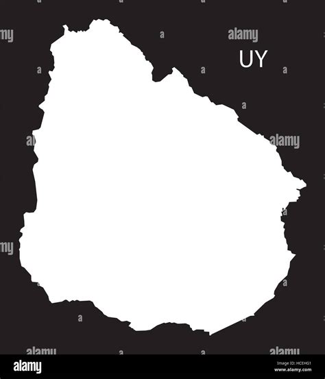 Mapa de Uruguay ilustración negro Imagen Vector de stock Alamy