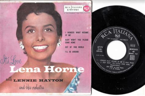 Lena Horn Lennie Hayton Its Love Ep 7 45giri Italy Rca Rare Ebay