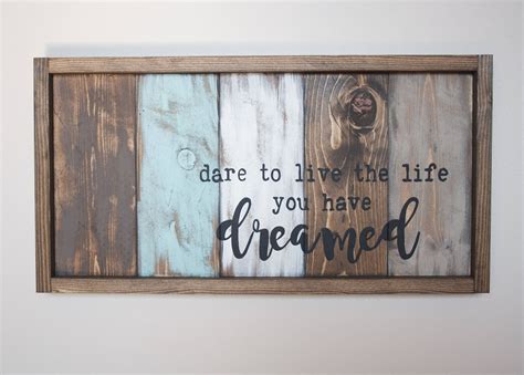 Motivational Wall Decor Live The Life You Love Pallet Wall