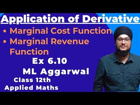 Ex 6 10 ML Aggarwal Applied Maths Class 12th Marginal Cost Marginal