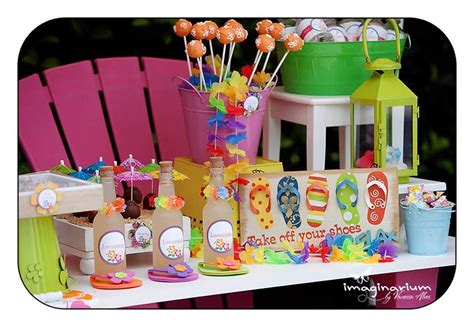 Summer Pool Party Birthday Party Ideas Photo 1 Of 27 Catch My Party