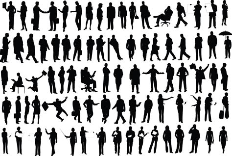 Man And Woman Silhouette Silhouette People Business People Business Man Human Vector Human