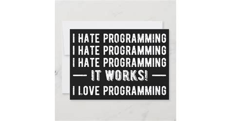 I Hate Programming Funny Programmer Ii Invitation Zazzle