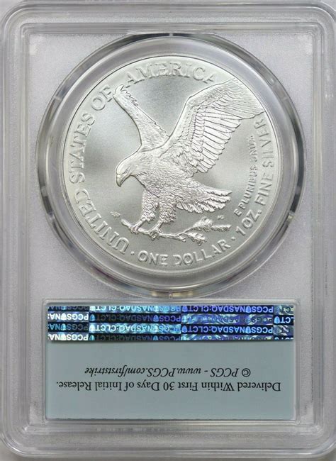 2021 Pcgs 1 American Silver Eagle Type 2 Ms69 First Strike Flag Label