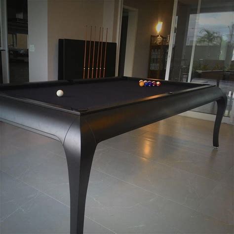Modern Luxury Pool Table With Dining Top In Lacquer Customizable For