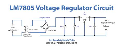7805 Voltage Regulator Ic Circuit Diagram