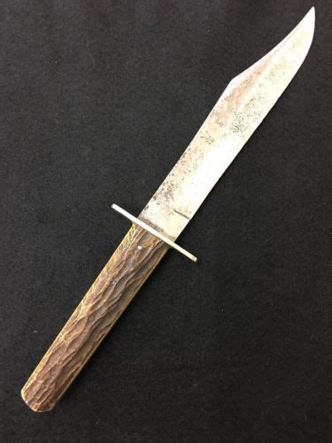 Antique Wade And Butcher Sheffield England Stag Handle Bowie Knife