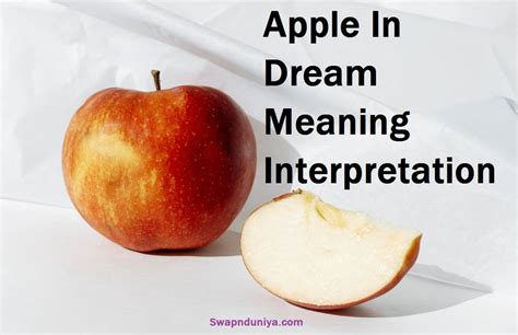 Apple In Dream Meaning Interpretation
