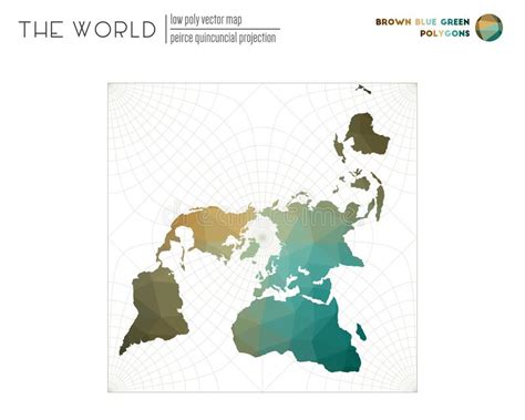 Low Poly Green Vector World Map Stock Illustrations 613 Low Poly