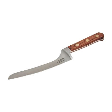 95 Offset Serrated Bread Knife Forged Rosewood Lamson Products