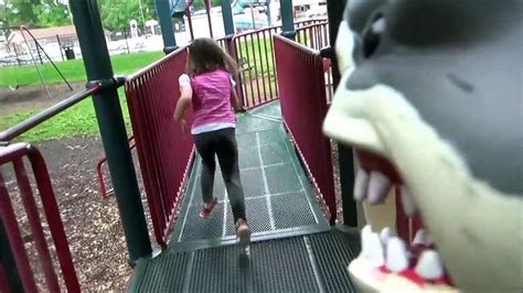 Girl Fights Off Shark Attack At Playground Mega And Great White Toy