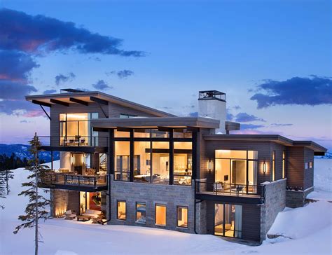 Modern Mountain Home Boasts Chic And Stylish Living In Montana Modern