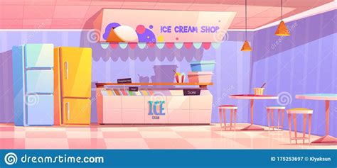 Ice Cream Shop Facade Vector 83907769