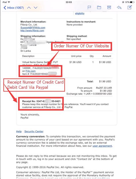 How to order a paypal card. Payment Receipt Samples Of All Order