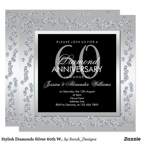 For weddings, birthday, engagement, anniversary, baby shower, house warming, naming ceremony, upnayan ceremony, retirement, roka, bridal shower, nikaah, seemantham, shashtipoorti function, parties and business events. Stylish Diamonds Silver 60th Wedding Anniversary ...