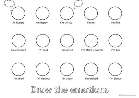 Draw Emotion And Feeling English Esl Powerpoints