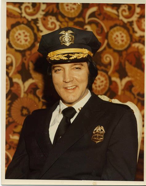 Photo Elvis Presley In Denver Police Captain Uniform Colorado Public