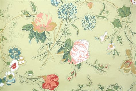 1960s Floral Vintage Wallpaper Hannahs Treasures