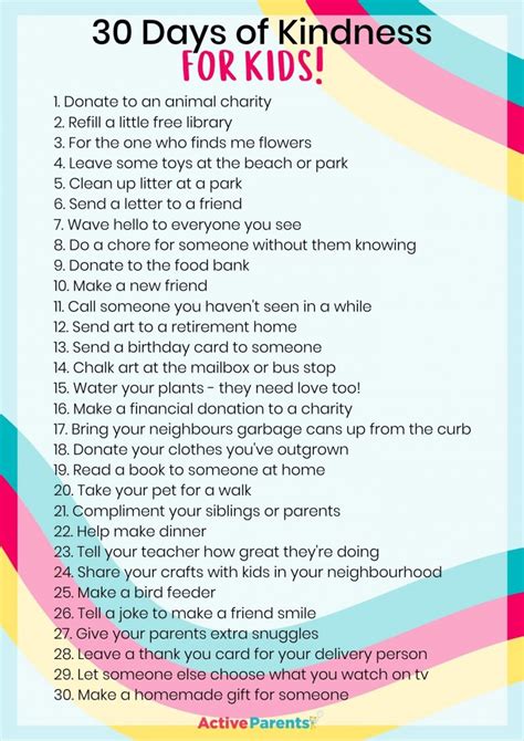 30 Easy Acts Of Kindness For Kids Active Parents
