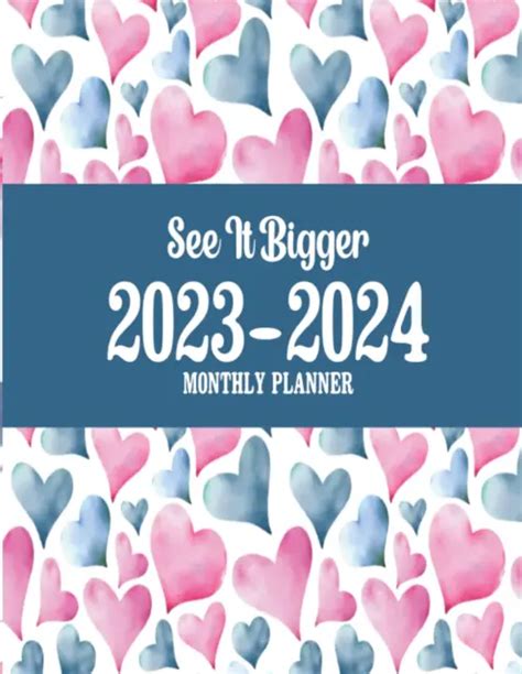See It Bigger 2023 2024 Monthly Planner 2 Year Monthly Calendar Schedule And Or 1685 Picclick